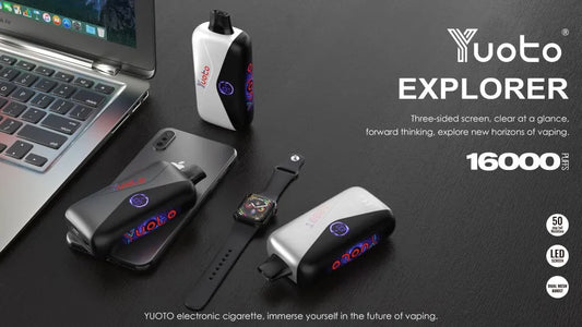 Explorer (laddningsbar vape) med smak av enery drick. Innehåller 16000 bloss.