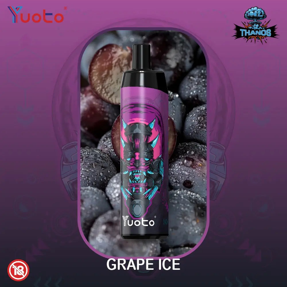 Utforska Förtrollande Smaker - Thanos Grape Ice Vape i Sverige! Njut av den intensiva smaken av saftiga vindruvor med en kylig touch av is