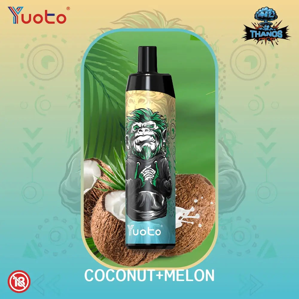 Upptäck Exotiska Smaker - Coconut + Melon Vape i Sverige! Njut av den tropiska kombinationen av saftig kokosnöt och söt melon i varje puff.
