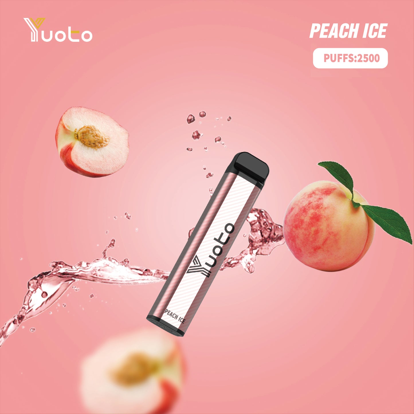 Njut av den perfekta kombinationen av saftig persika och iskyla med Yuoto XXL Peach Ice. Ta en paus, låt dig omslutas av den söta smaken och känna hur de fruktiga tonerna blandas med en svalkande effekt. Upplev njutningen av sommaren i varje ånga med Yuoto XXL Peach Ice."